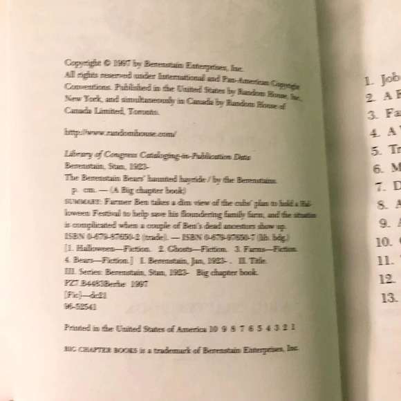 Vtg 1997 The  Berenstain Bears and the Haunted Hayride by Stan Berenstain - Picture 8 of 16